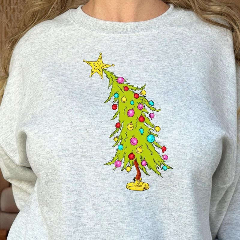 Tilted Tree Crewneck Sweatshirt/tee Hoodie | PrintMintTees.com