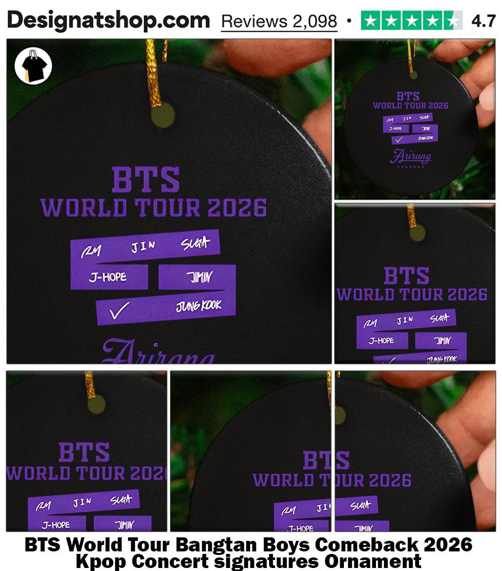 BTS World Tour Bangtan Boys Comeback 2026 Kpop Concert signatures shirt