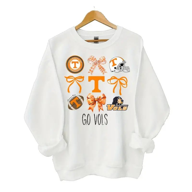 Tennessee Vols Coquette Football Sweatshirt/hoodie/tshirt, Tennessee University football Sweatshirt, Gameday tee Classic...