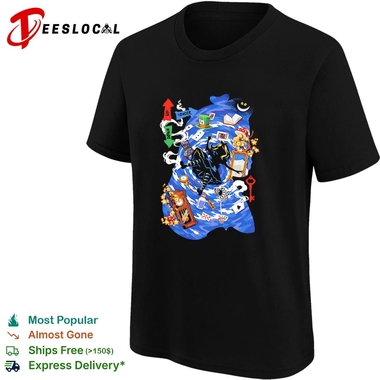 Alice in Wonderland Through the Rabbit Hole shirt