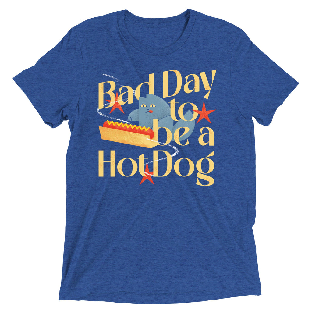 Bad Day To Be A Hot Dog Men's Tri-Blend Tee
