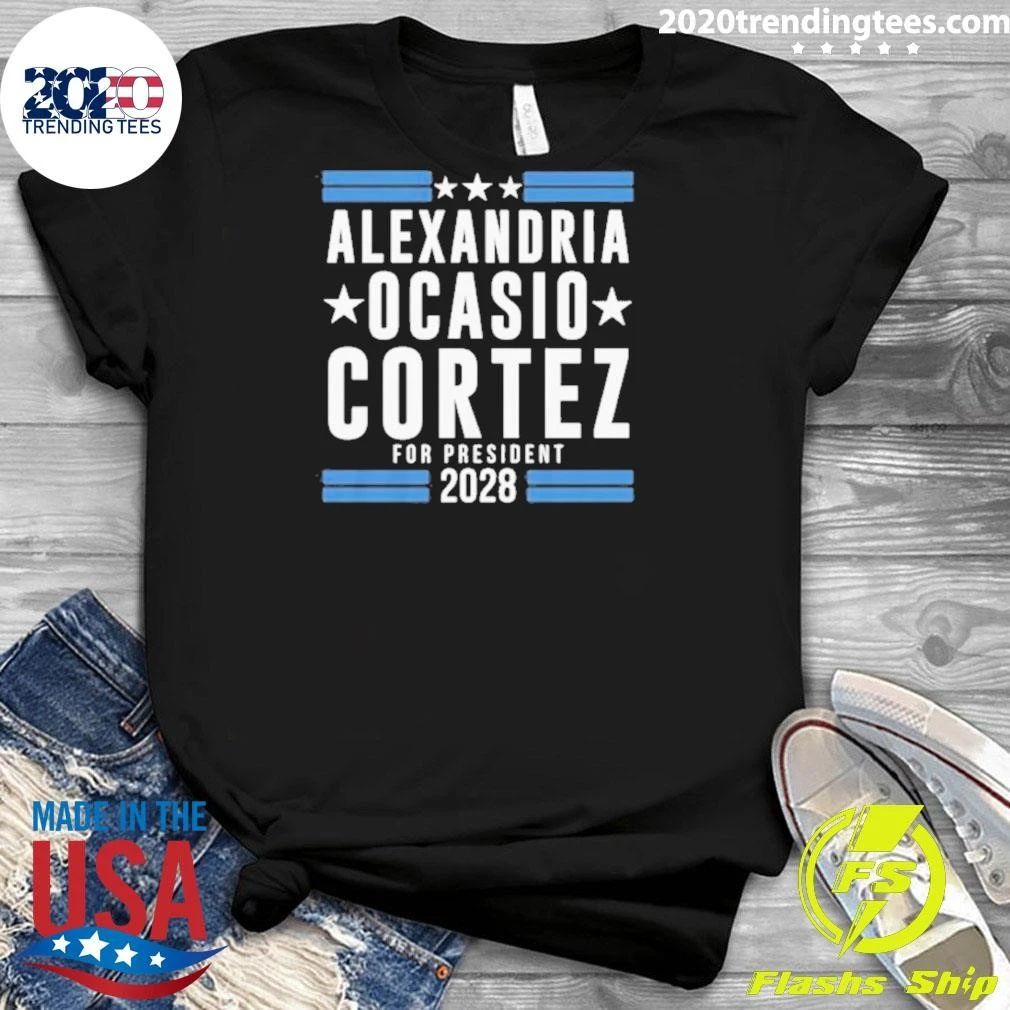 Alexandria Ocasio Cortez For President 2028 Shirt