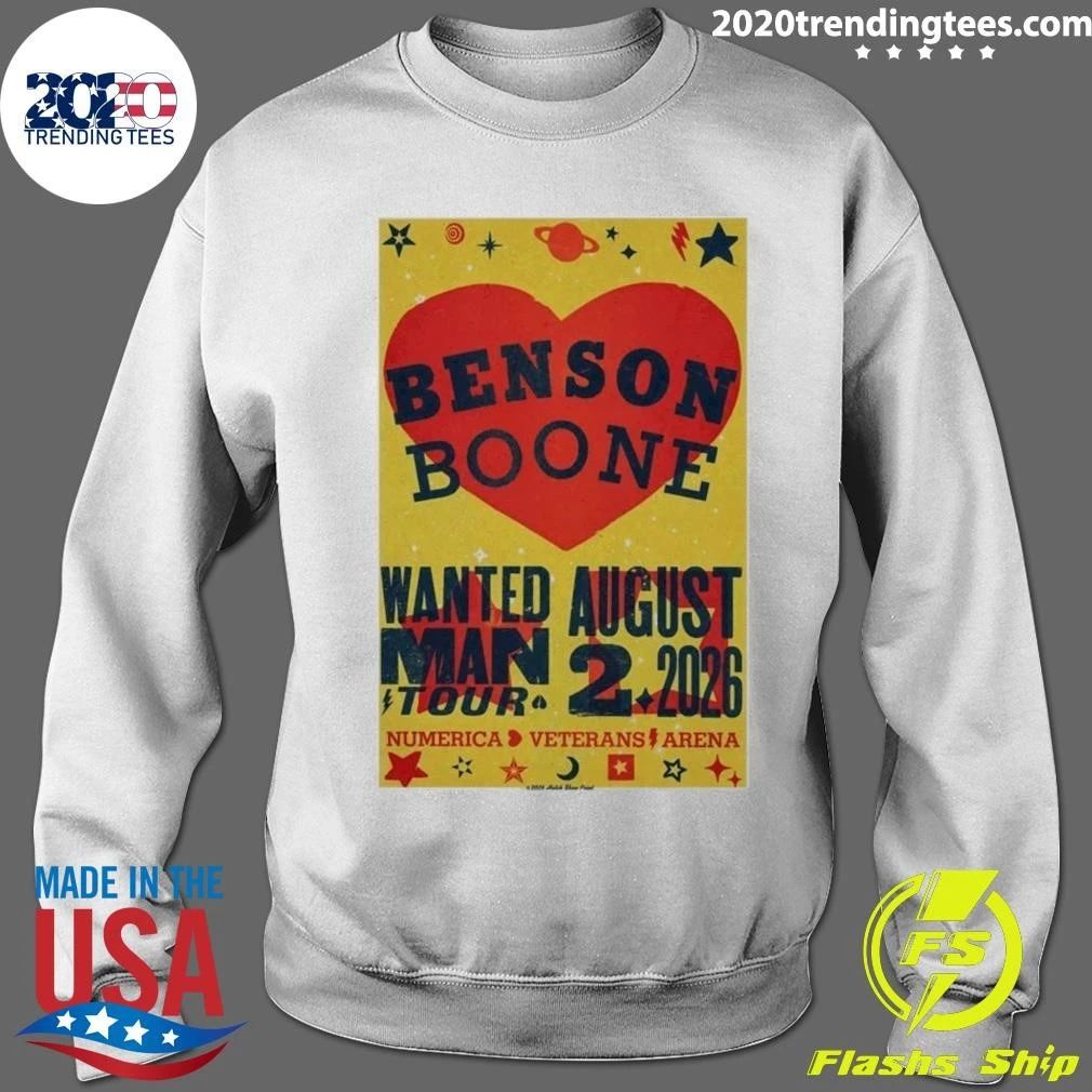 Benson Boone Numerica Veterans Arena August 2, 2026 Spokane WA Shirt