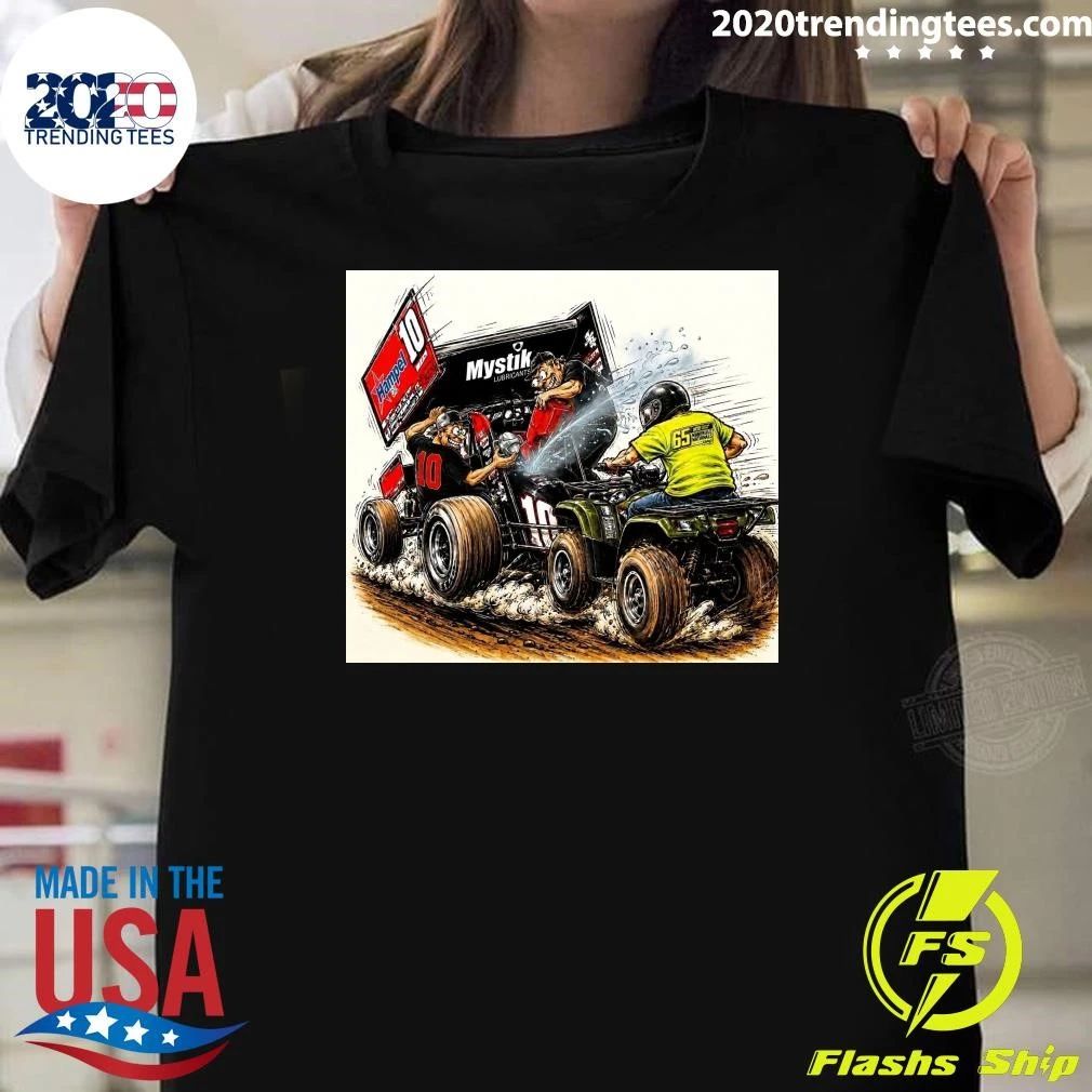 ATV Racing Action with Dirt Track Riders and Off-Road Racing Vehicles Shirt
