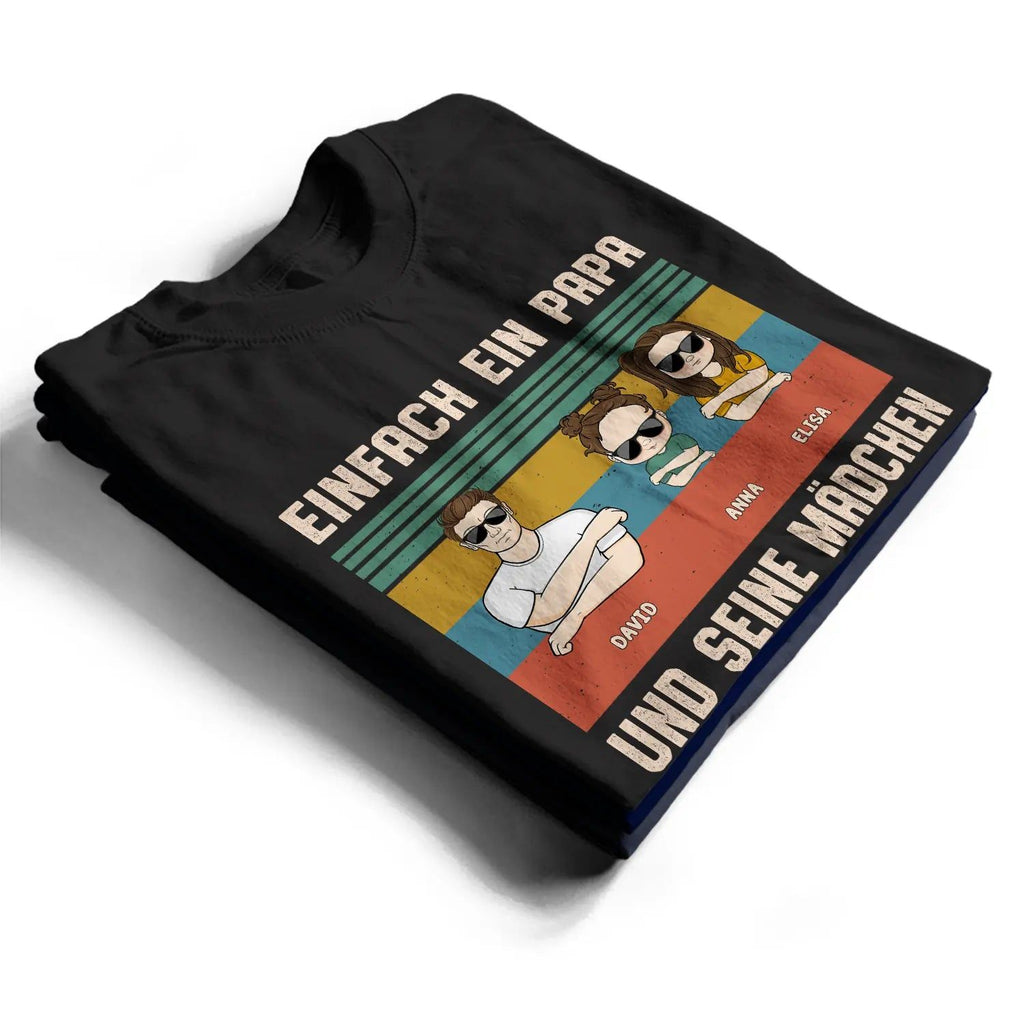 Einfach Ein Papa Und Sein Mädchen - Geschenk Für Den Vater - Personalisiertes T Shirt