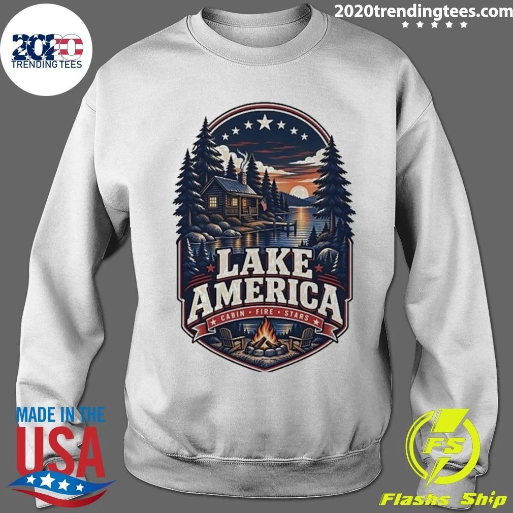 Lake America Cabin Fire Stars camping 2026 Shirt