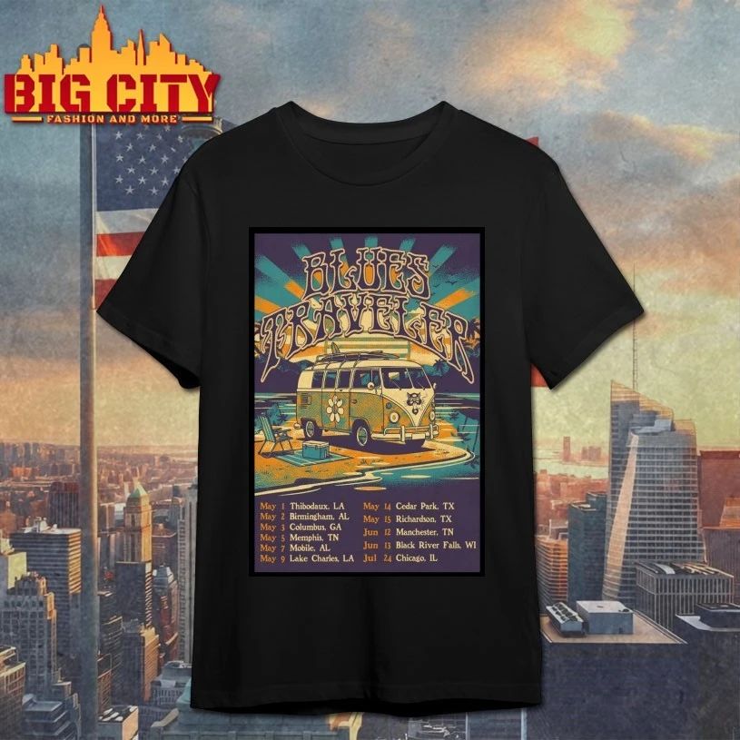 Blues Traveler Summer Tour 2026 Poster T-shirt