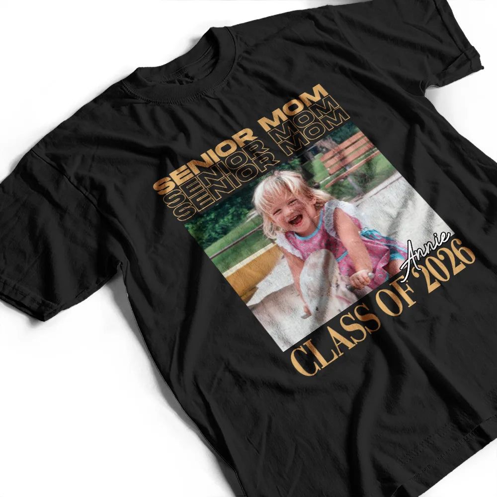 Custom Photo Senior Mom Graduation Vintage Photo - Personalized T Shirt