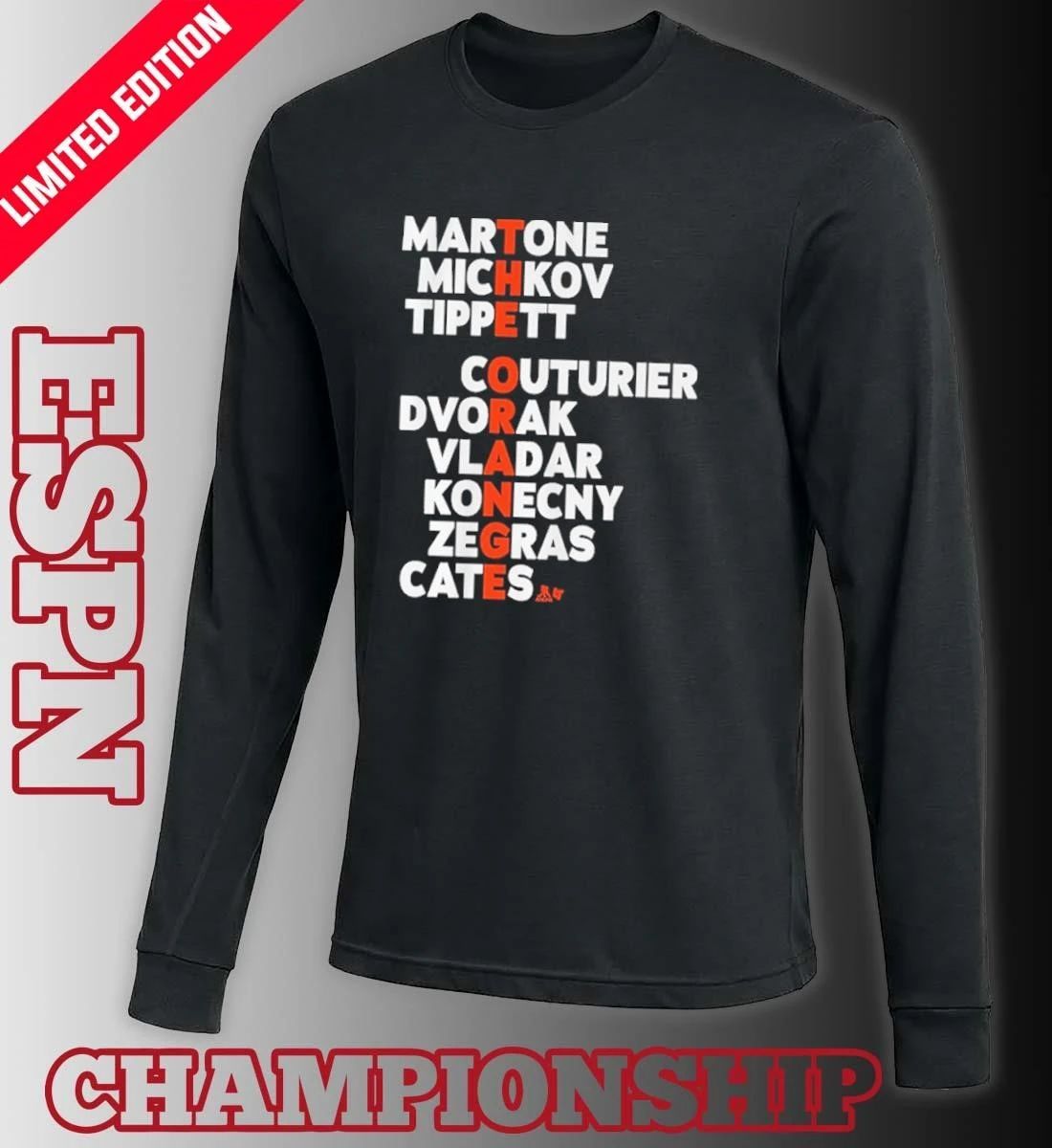 Philadelphia Flyers Hockey The Orange Names Shirt