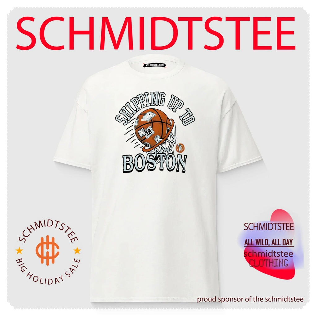 Shipping up to Bostin basketball graphic shirt