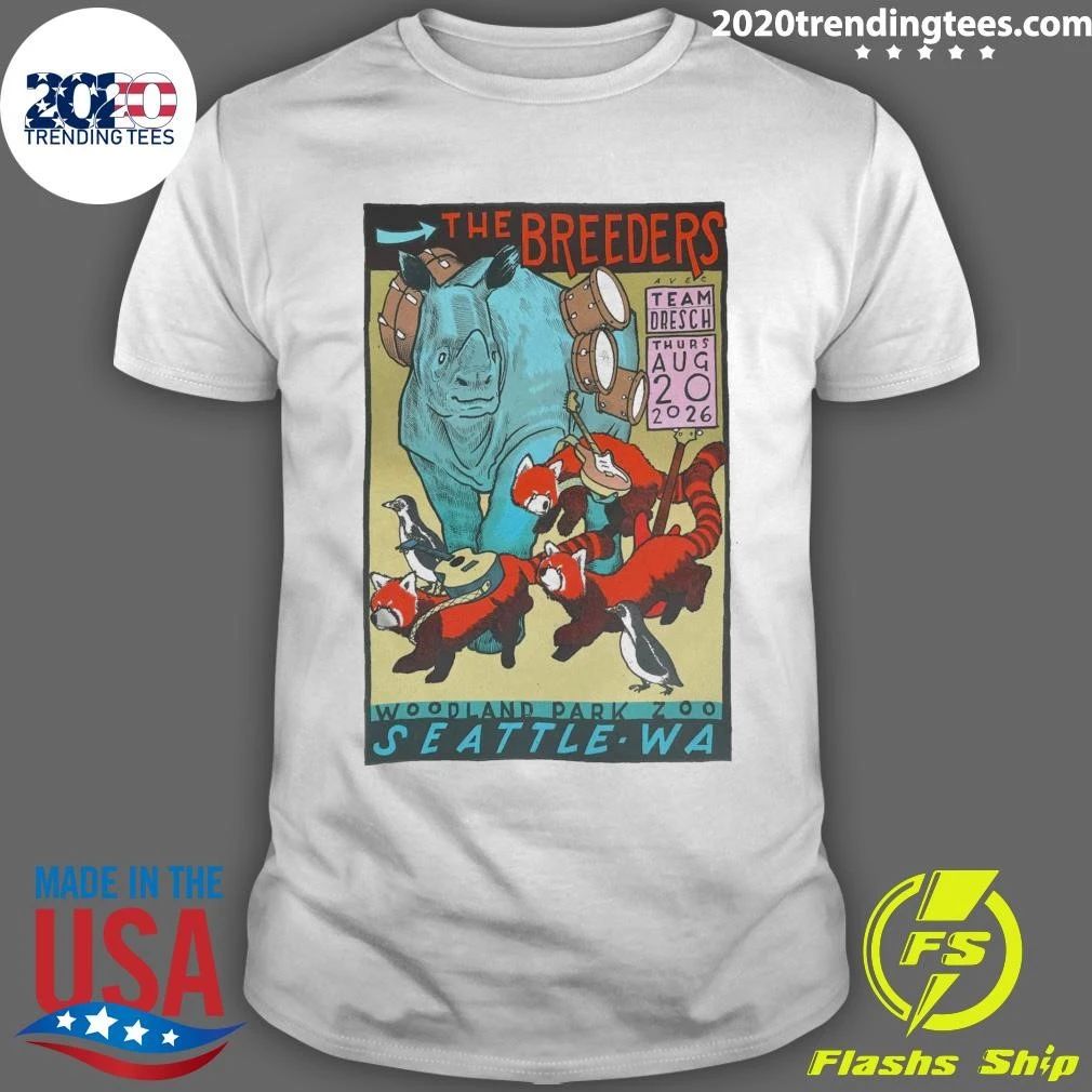 The Breeders Seattle On August 20 2026 Woodland Park Zoo Seattle WA Shirt