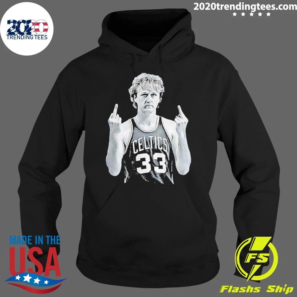 Larry Bird Middle Finger Boston Celtics Basketball Nba 2026 Shirt