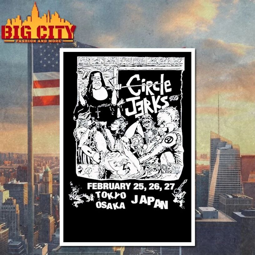 The Circle Jerks Tour Tokyo Osaka Japan Feb 2026 T-shirt