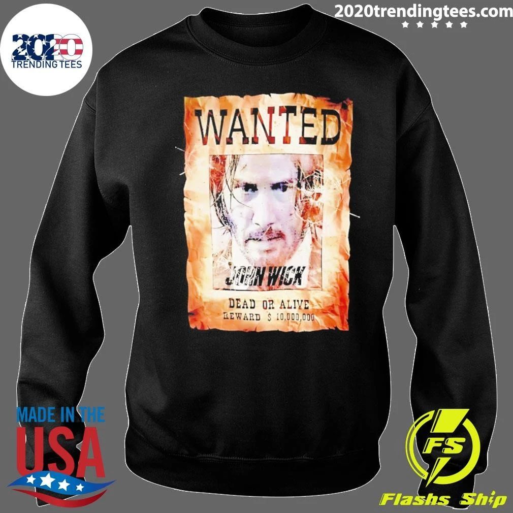 John Wick Wanted Dead Or Alive 10 Million Dollar Reward Shirt