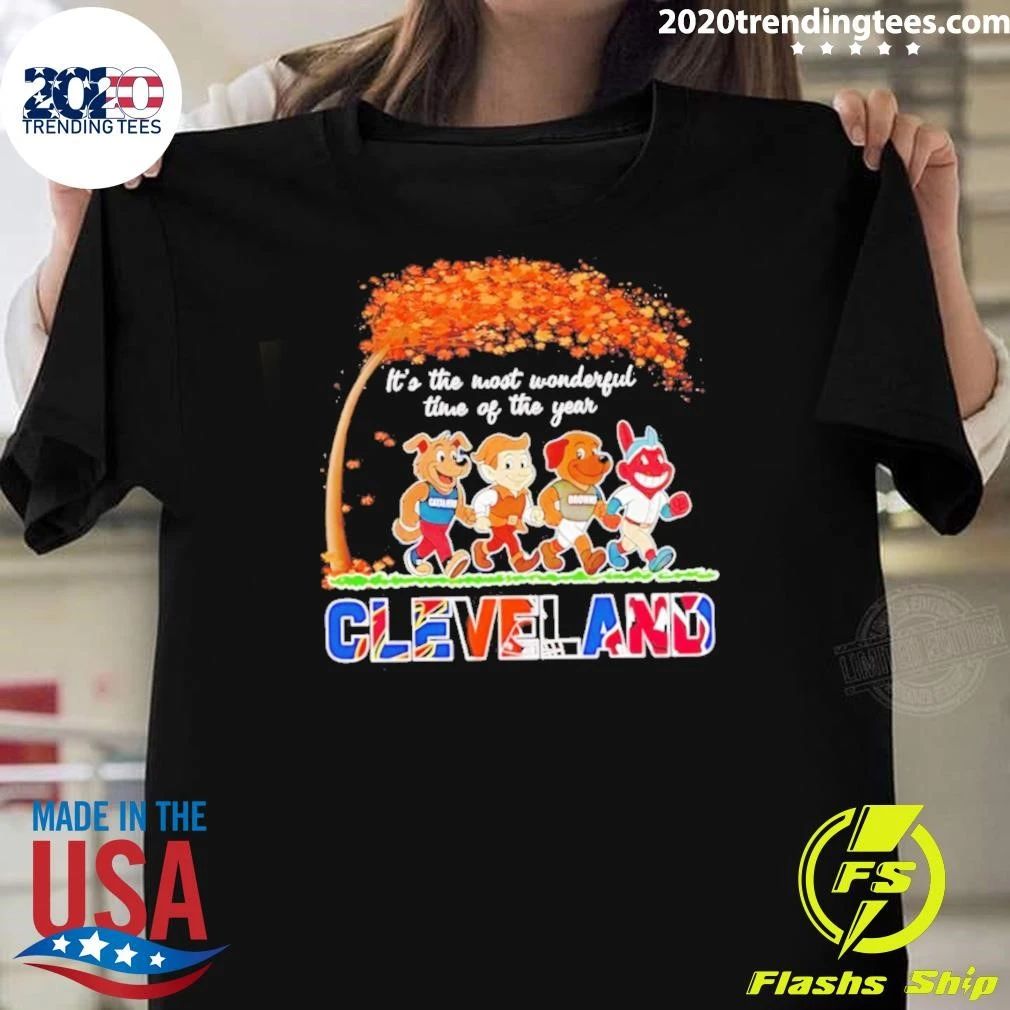 Cleveland Sports Mascots Halloween 2026 It Is the Most Wonderful Time of the Year Shirt