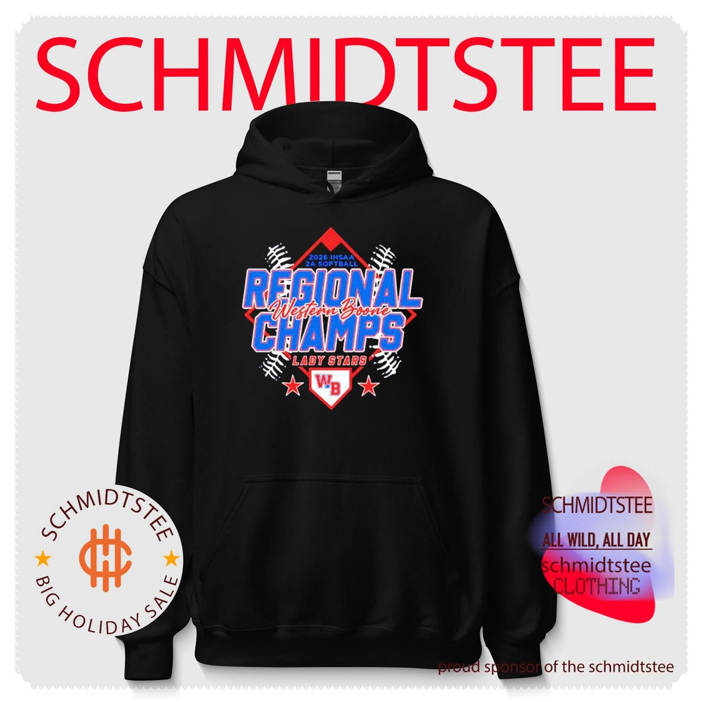 Western Boone Lady Stars 2026 IHSAA 2A Softball Regional Champs shirt