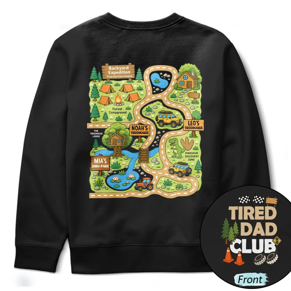 Dinosaur Road Car Race Track Tired Dad Club Funny - Personalized T Shirt