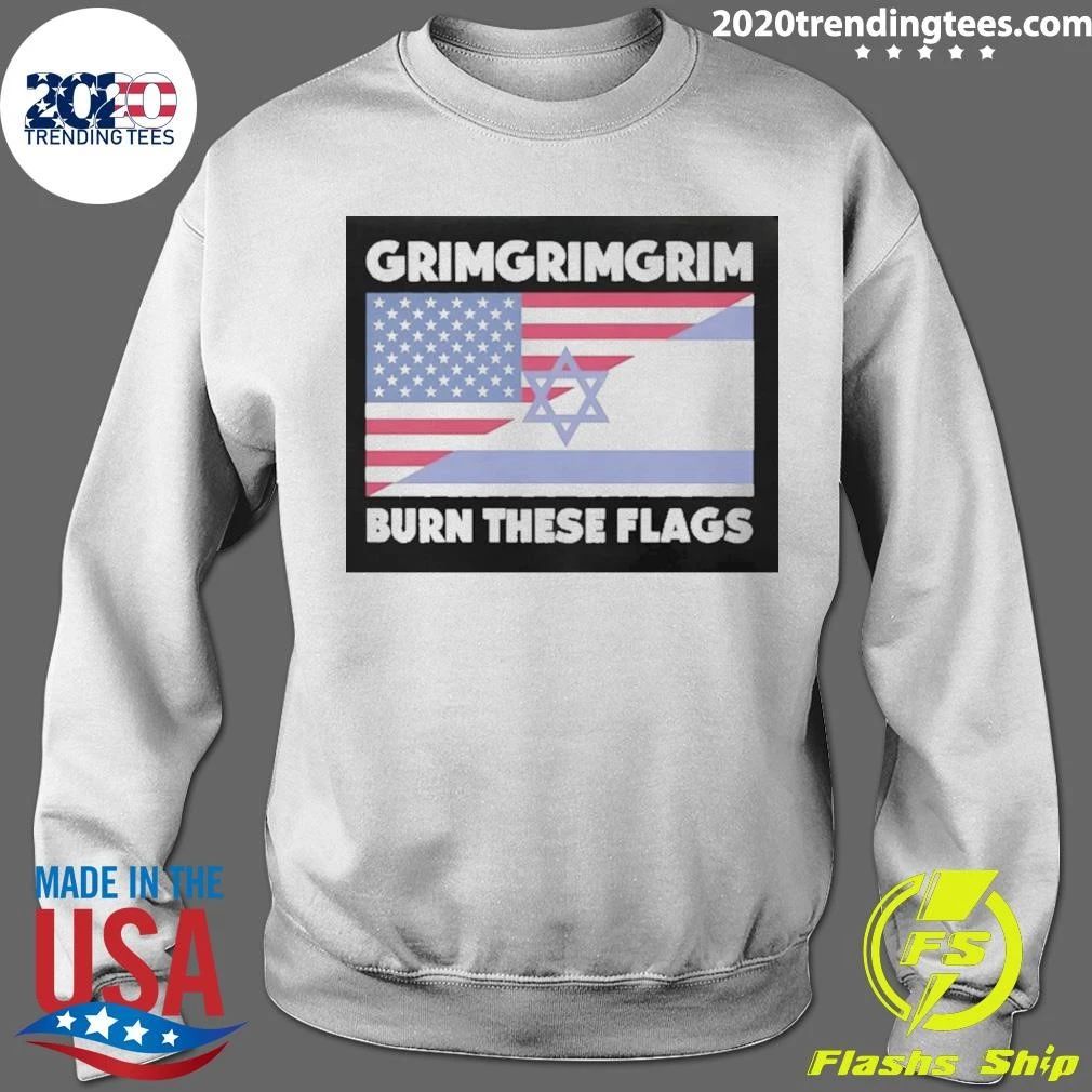 Grimgrimgrim Burn These Flags protest Shirt