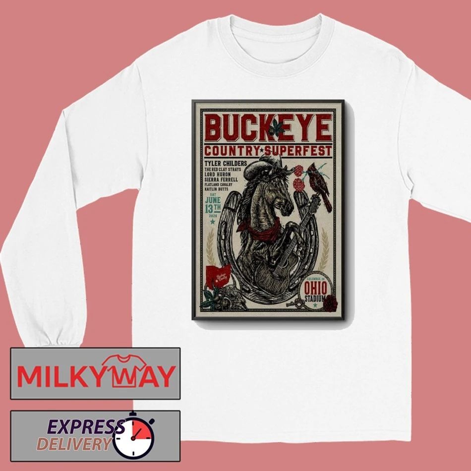 June 13 2026 Buckeye Country Superfest Concert Ohio Stadium Columbus, OH Poster shirt