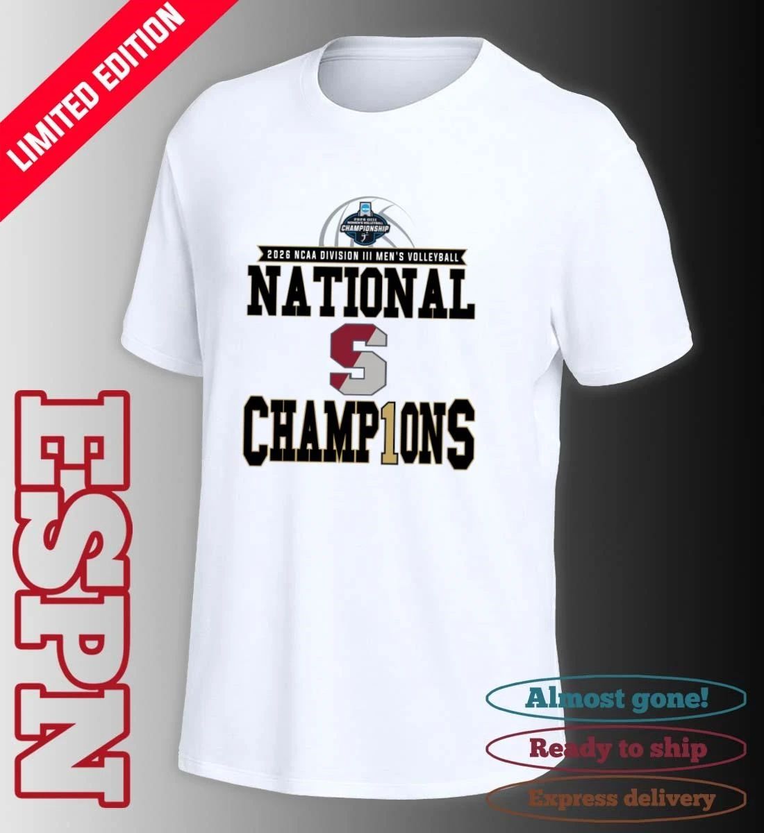 Springfield Pride 2026 NCAA DIII Men’s Volleyball National Champions Locker Room T-Shirt