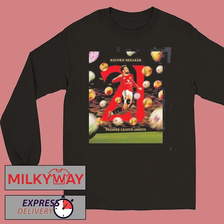 Bruno Fernandes Manchester United 2025 2026 Premier League 21 Assists Record Breaker T-Shirt