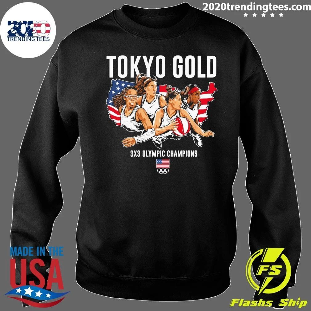Team USA Tokyo Gold 3×3 Olympic Champions Shirt