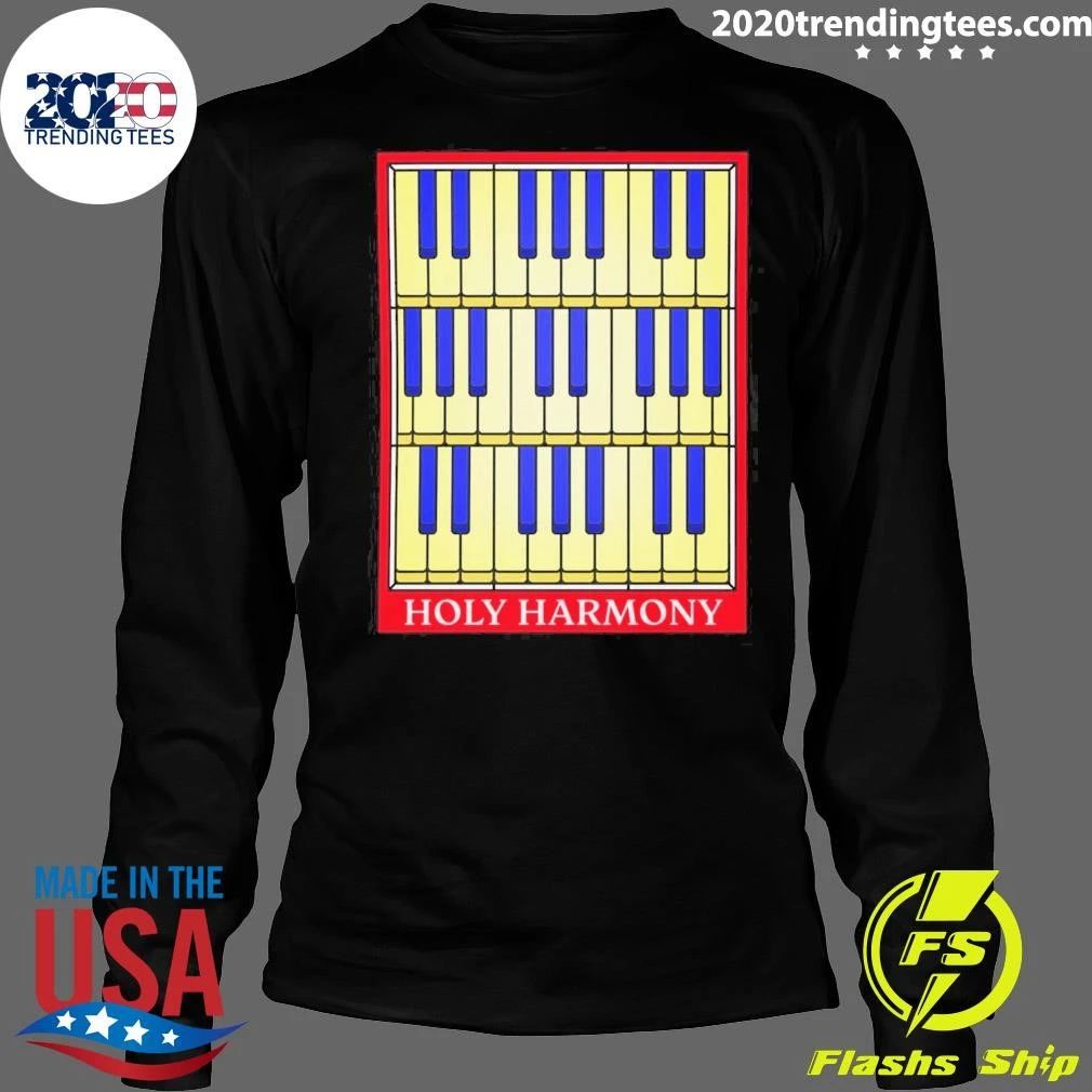 Holy Harmony Stained Glass Piano Music Classical Tee Shirt