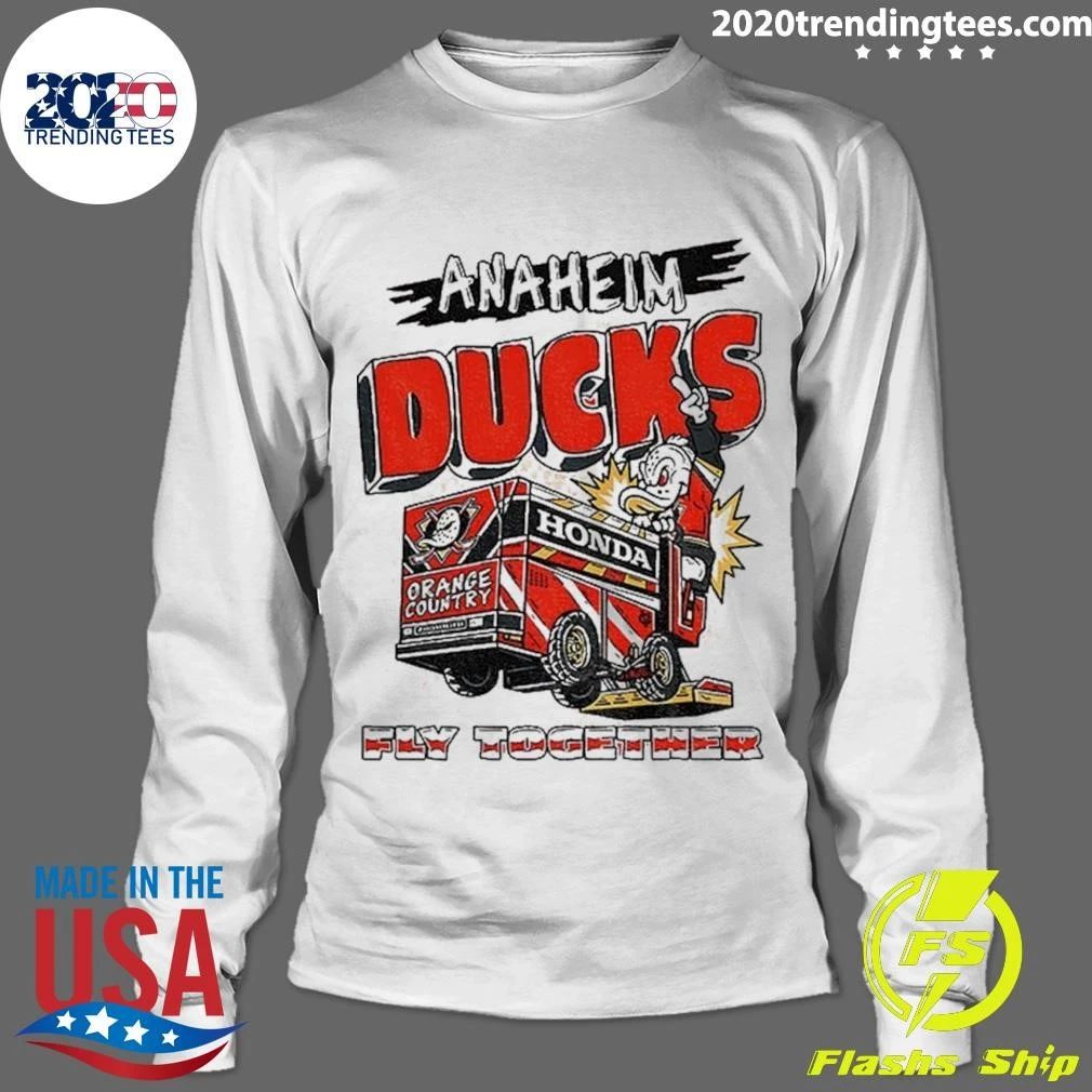 Anaheim Ducks hockey mascot Anaheim Ducks Fly Together shirt