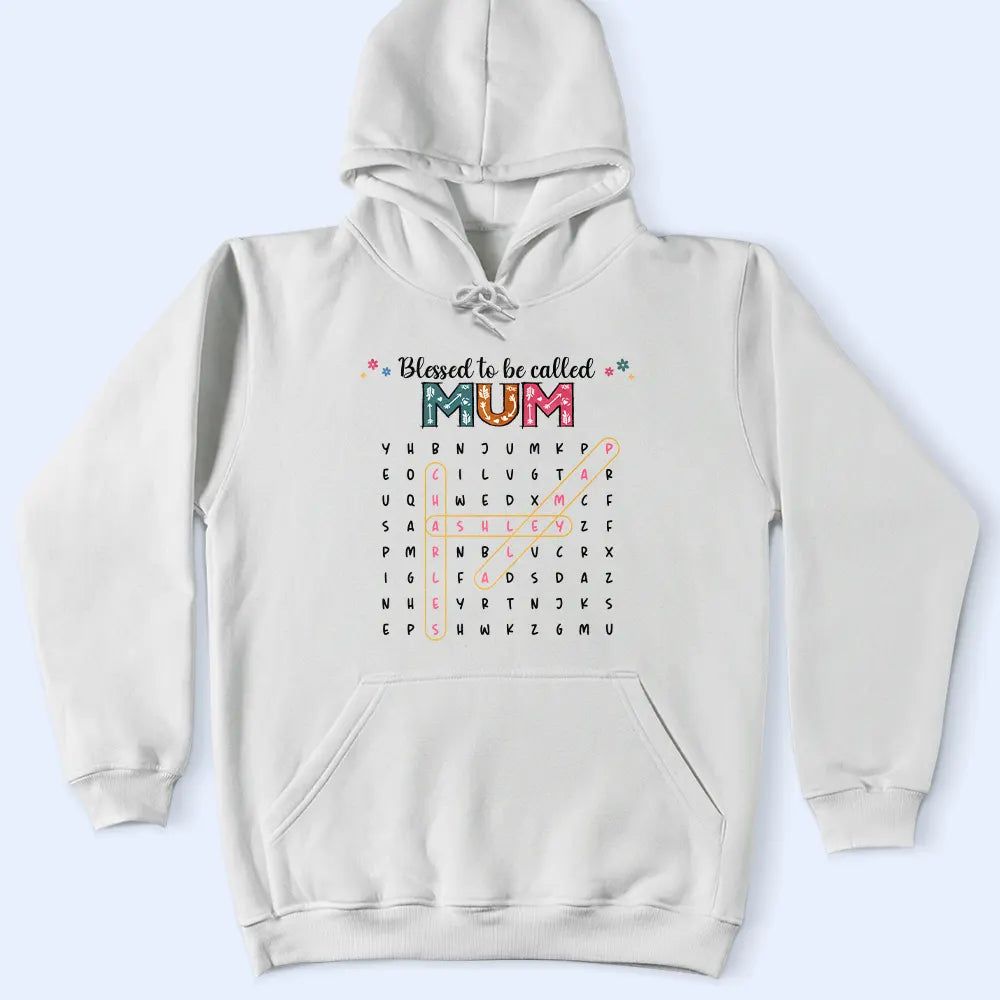 Word Search Puzzle Blessed To Be Called Grandma Nana - Personalized T Shirt