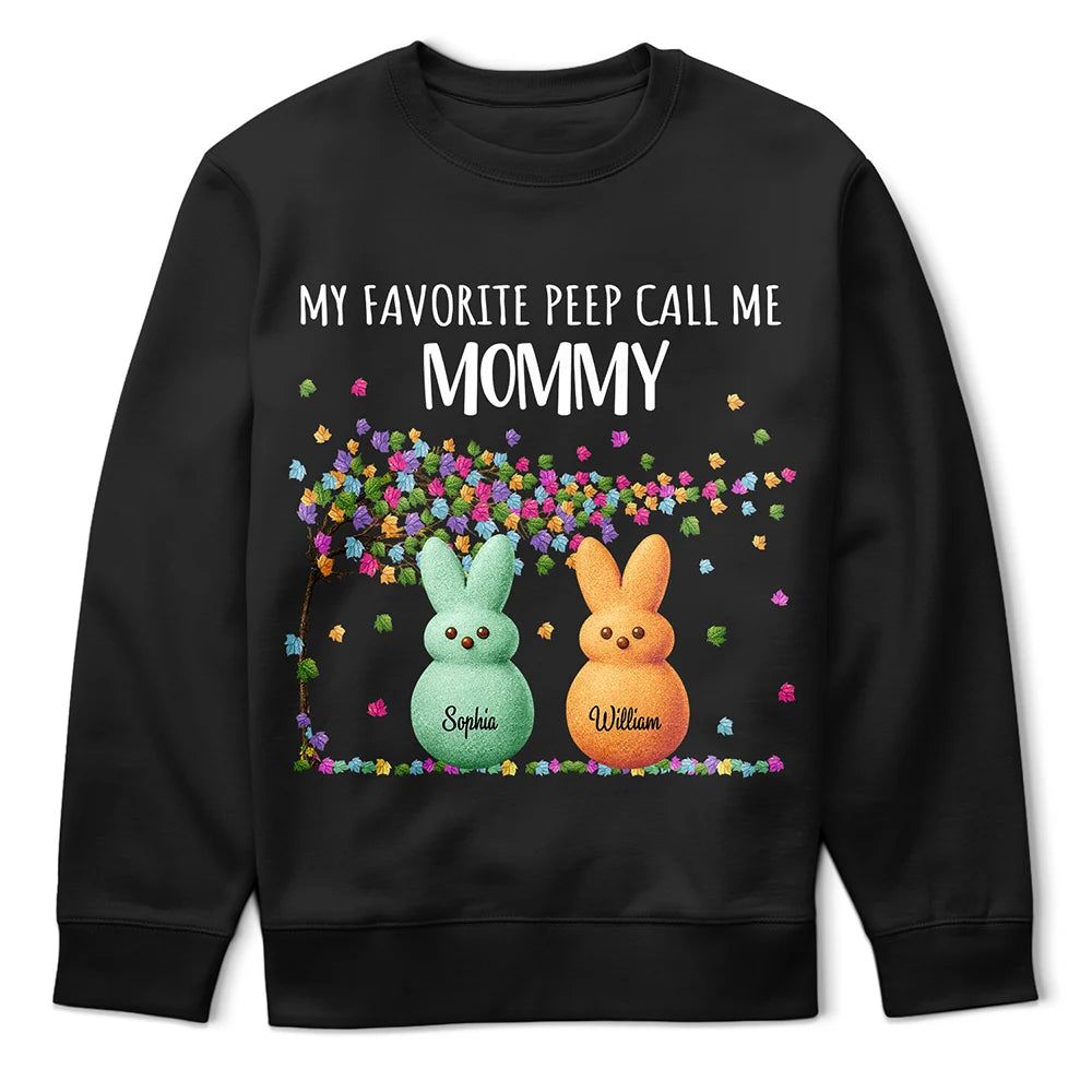 My Favorite Peeps Call Me Grandma Mom - Personalized T Shirt