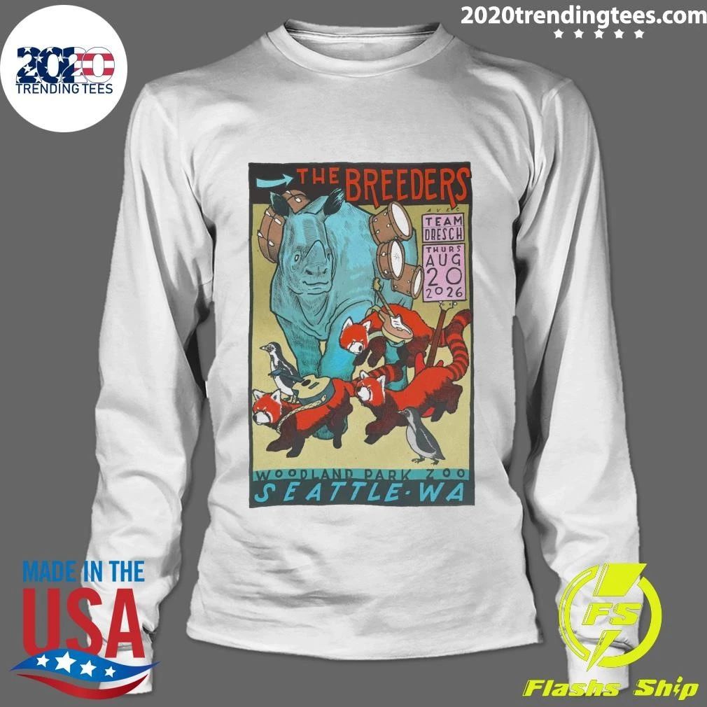 The Breeders Seattle On August 20 2026 Woodland Park Zoo Seattle WA Shirt