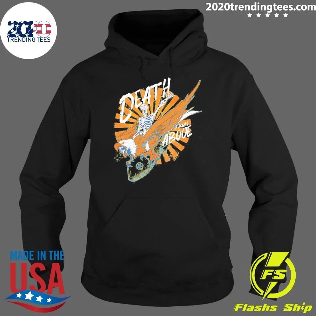 Death From Above Skeleton Riding Bald Eagle Shirt