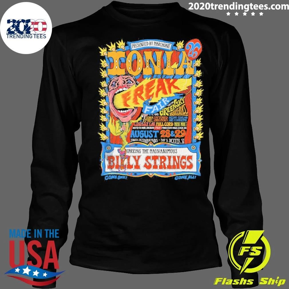 Billy Strings Confirms First-Ever Ionia Freak Fair At Ionia County Fairgrounds August 28 and 29 Shirt