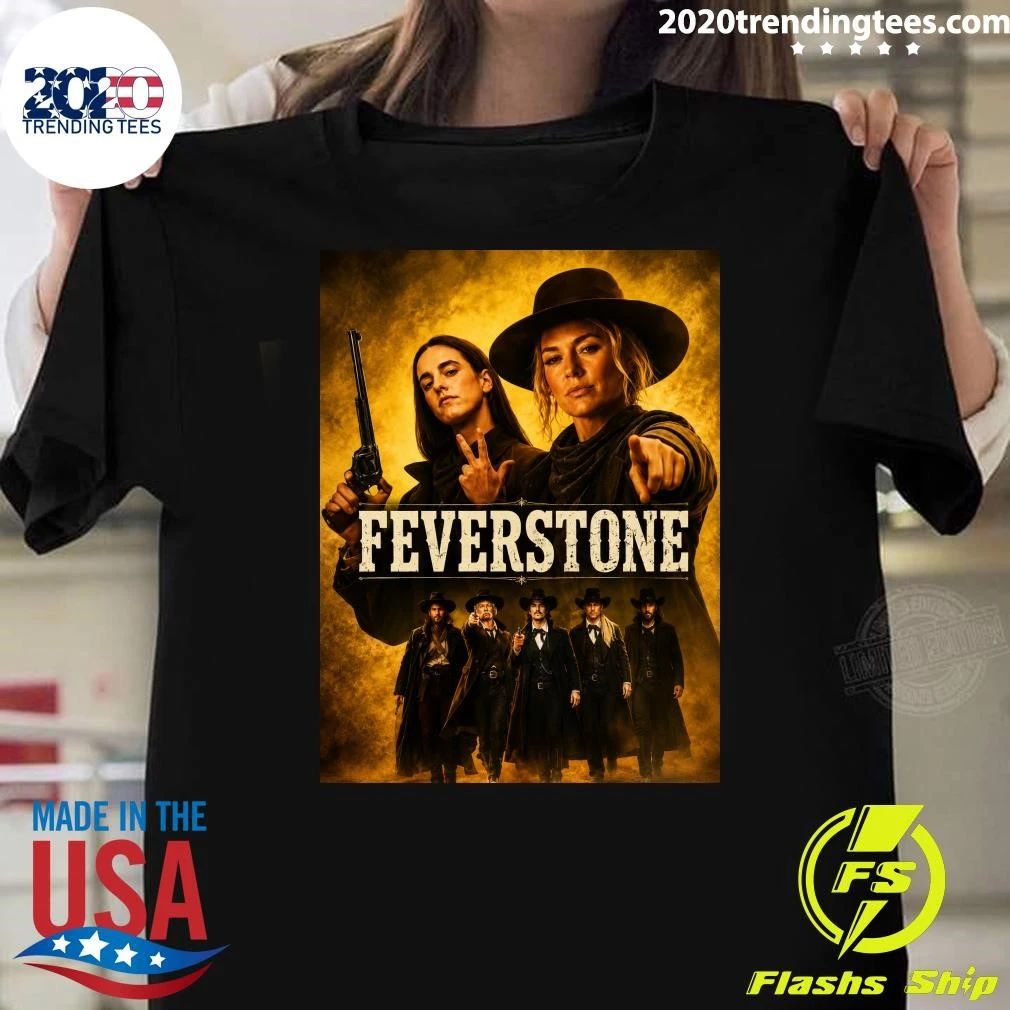 Feverstone Western Movie Style Poster Vintage Cowboy Outlaw Artwork Shirt