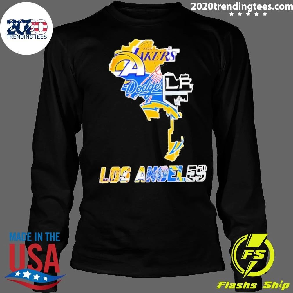 Los Angeles Lakers Dodgers Rams and Kings Map Logo Season 2026 Shirt