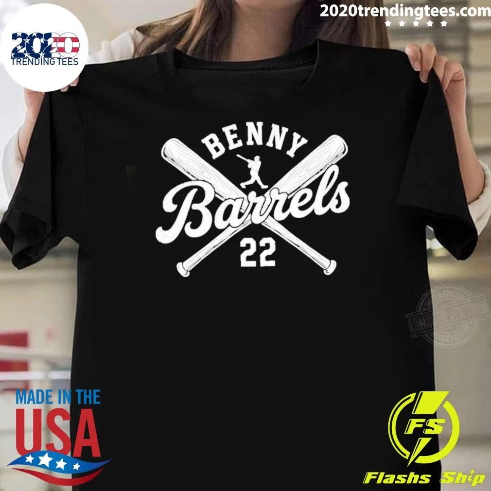 Benny Barrels Ben Rice 22 New York Yankees Baseball Bat Shirt
