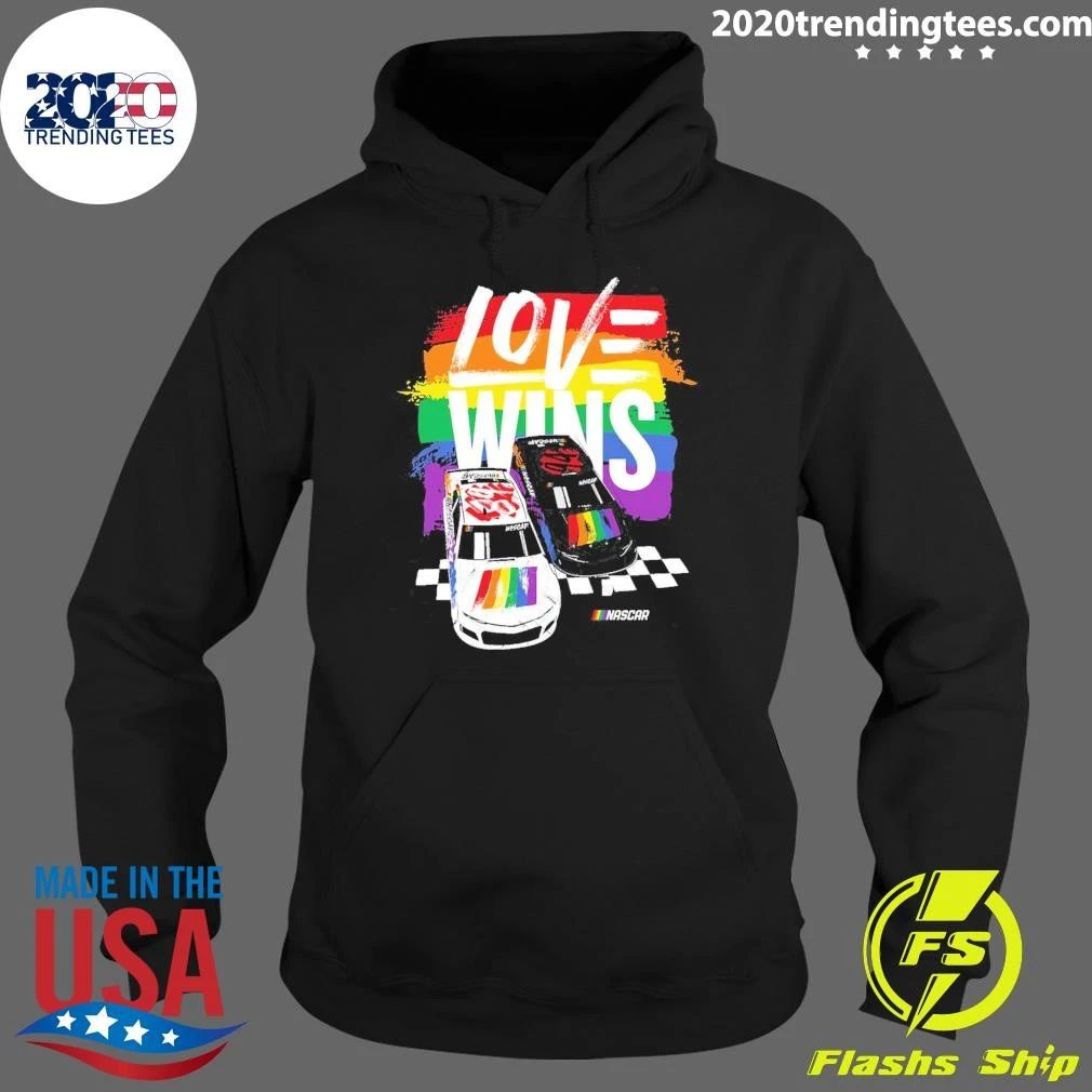 NASCAR Checkered Flag Sports Love Wins Pride Shirt