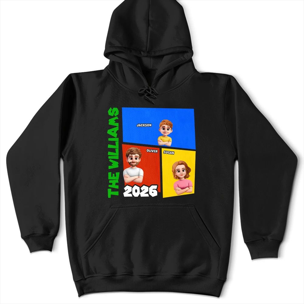 Family Name Basic Color Arcade Theme - Personalized T Shirt