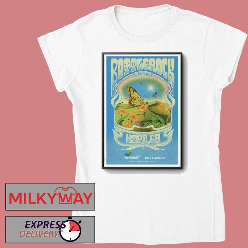 TOUR 2026 BottleRock Napa Valley Poster NorthBay Health shirt