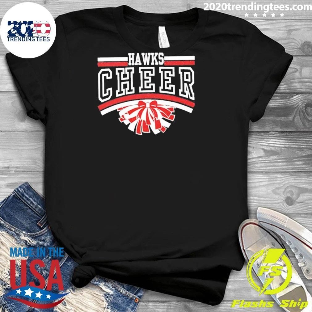 Hutchinson Hawks Cheer Maroon Glitter Shirt