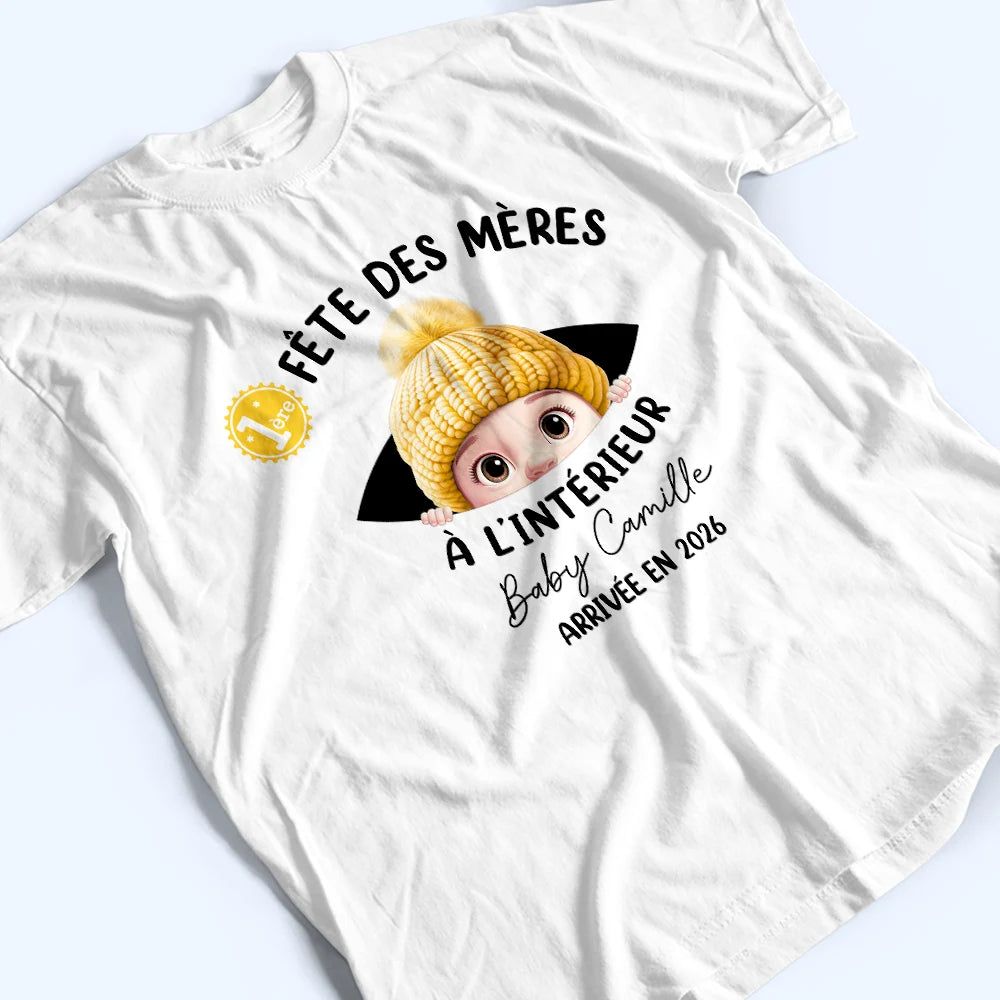 Bébé À L'intérieur - Pour Future Maman - T-Shirt Personnalisé