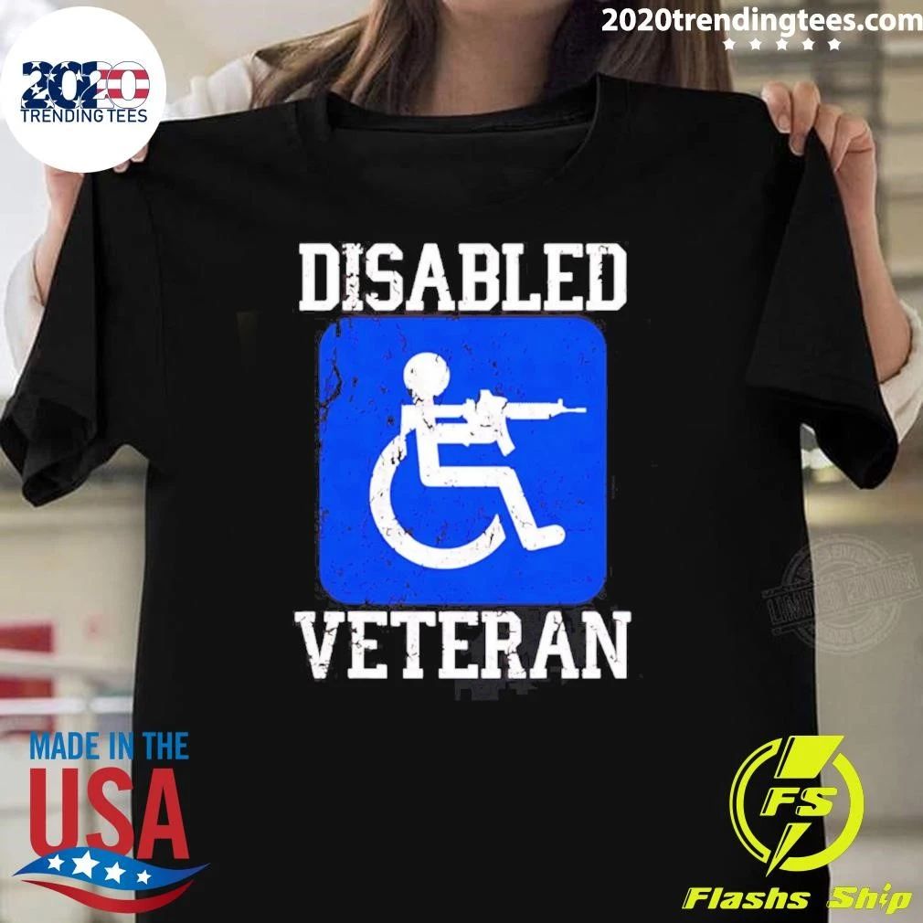 Disabled Veteran Distressed Military Armed Forces Shirt