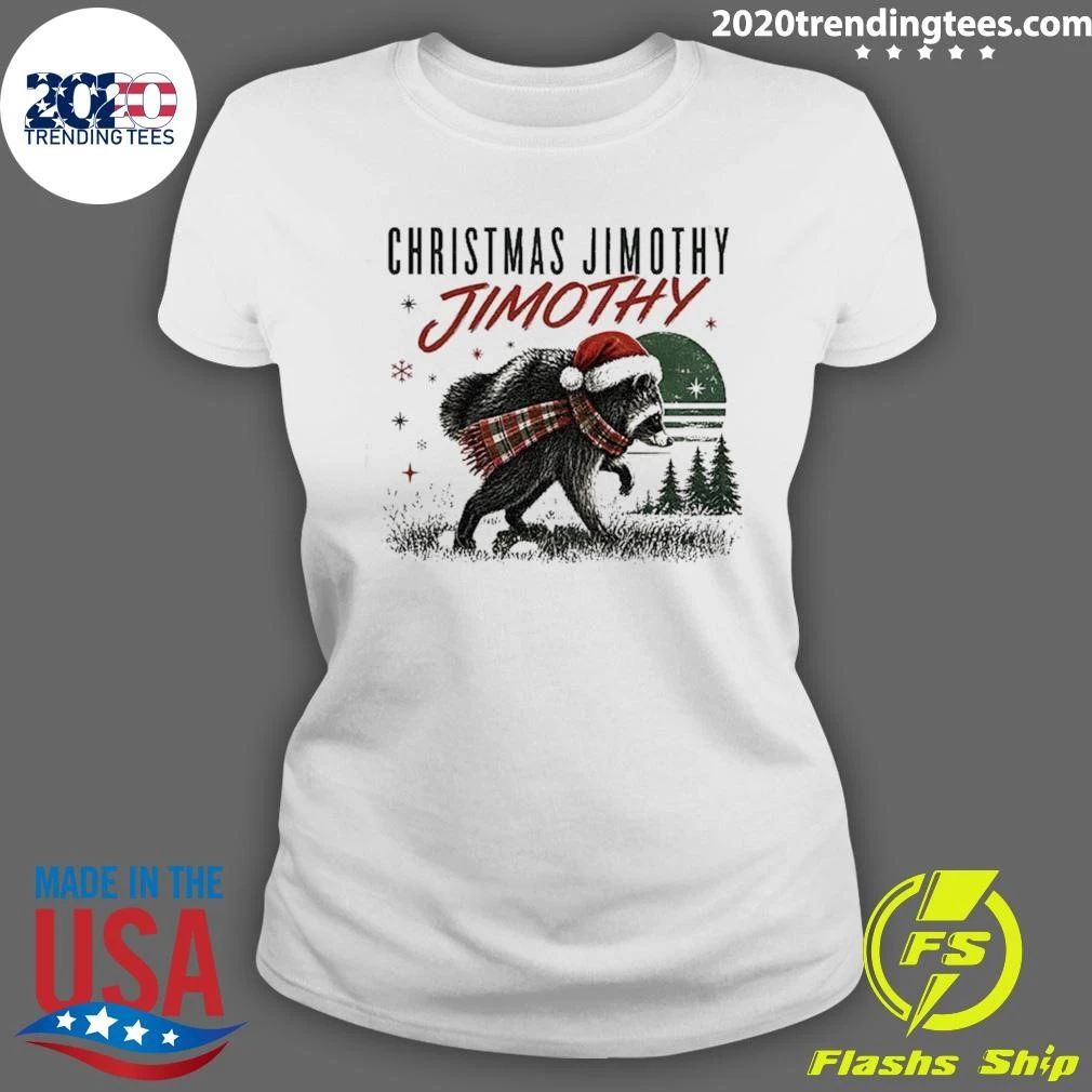 Christmas Jimothy Raccoon Holiday Trash Panda Shirt