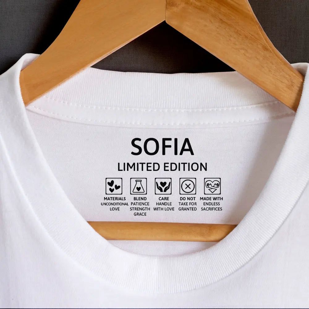 Mom Care Label - Personalized T Shirt
