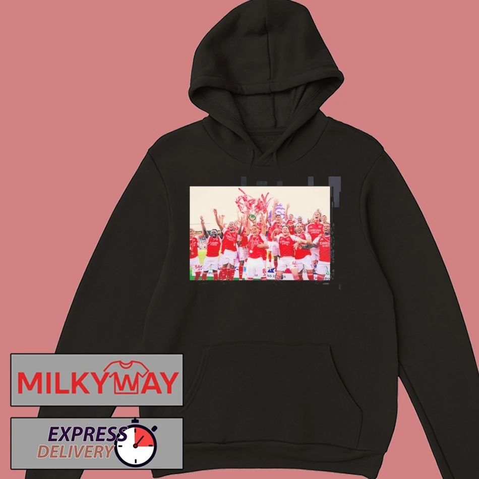 Arsenal 2025 2026 Premier League Champions Lifting The Trophy Up Celebration Photo T-Shirt