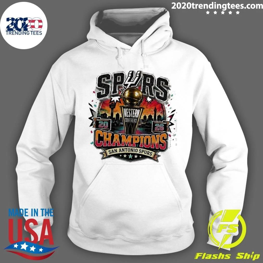 San Antonio Spurs Western Conference Champions 2026 Basketball Gold Trophy Shirt