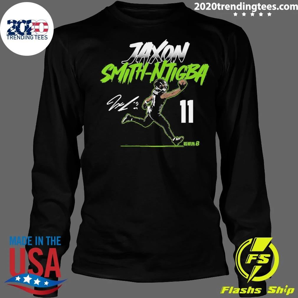 Jaxon Smith-Njigba Name Number Pose Signature Shirt