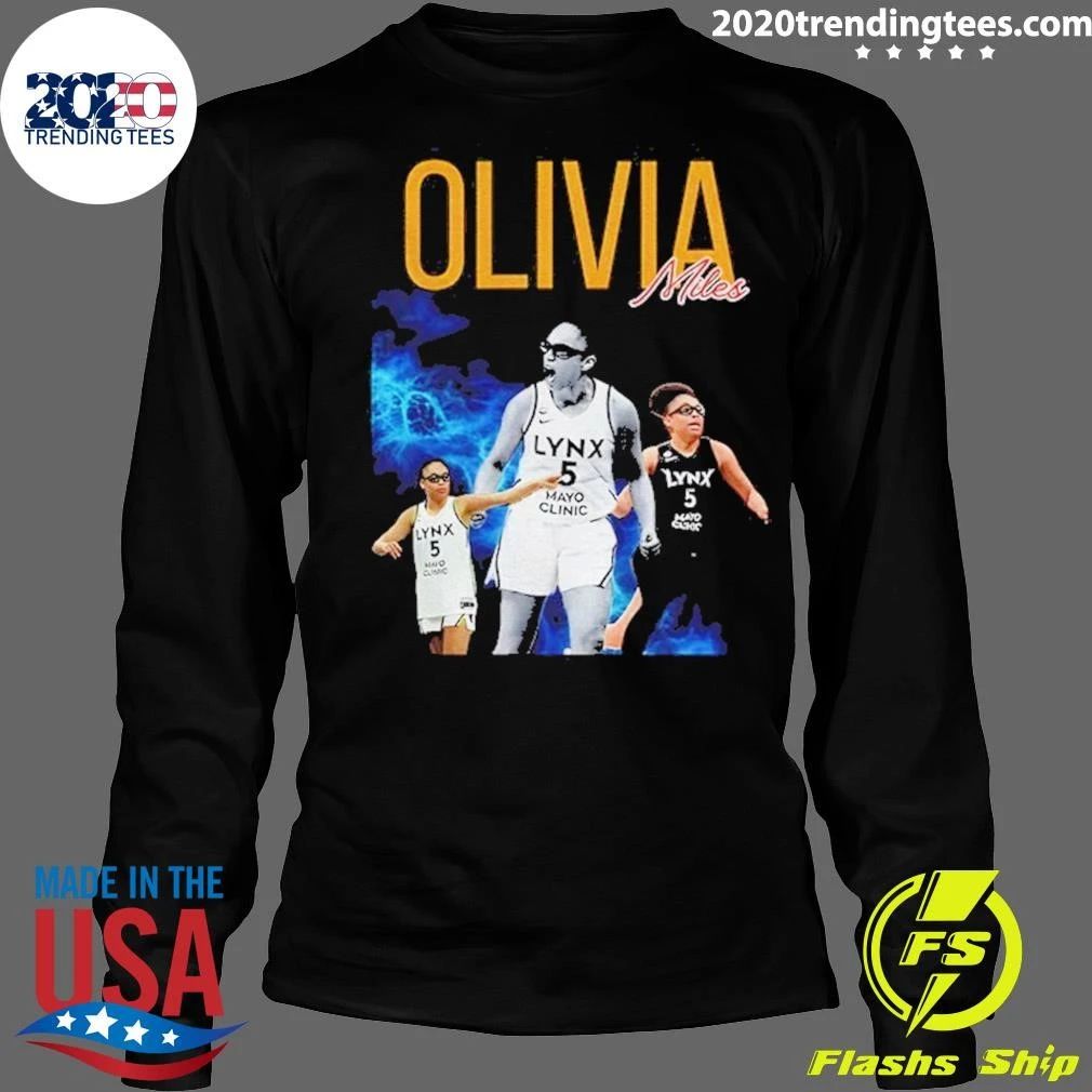 Olivia Miles Minnesota Lynx Wnba Basketball Graphic Shirt