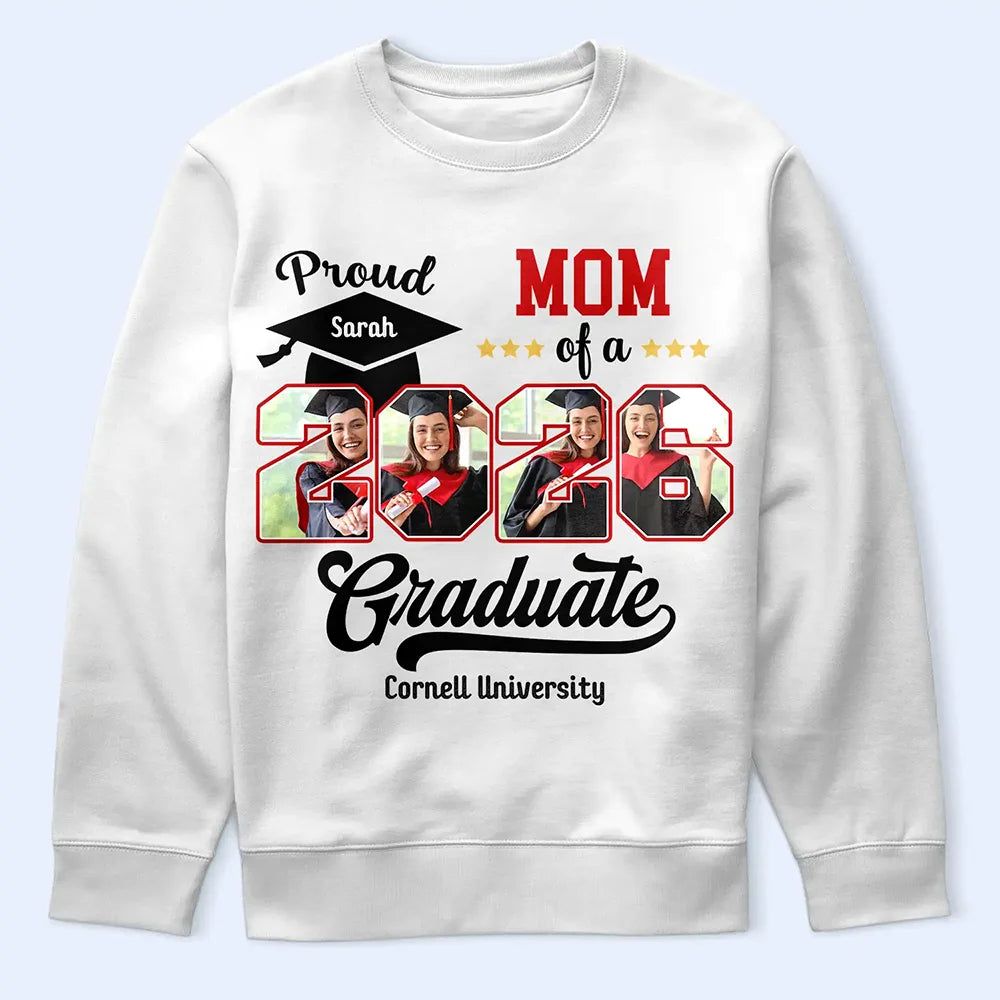 Custom Photo Proud Mom Dad Of A Graduation - Personalized T Shirt