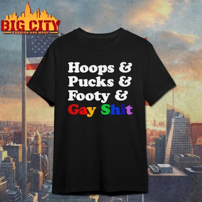 Sarah Spain Hoops & Pucks & Footy & Gay Shit t-shirt